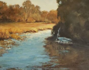 Along the Creek, Oil on Panel, by Gail Beveridge