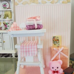 High Chair (pink), 4"x6" by Karrie Barron Cards