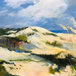 Sea Oats and Dunes, Acrylic on Canvas, 36"x48" by Ellen Diamond